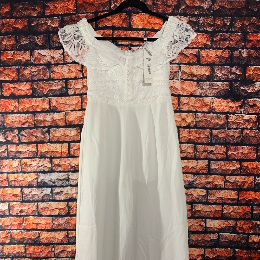 Morning Mist White Jumpsuit NWT